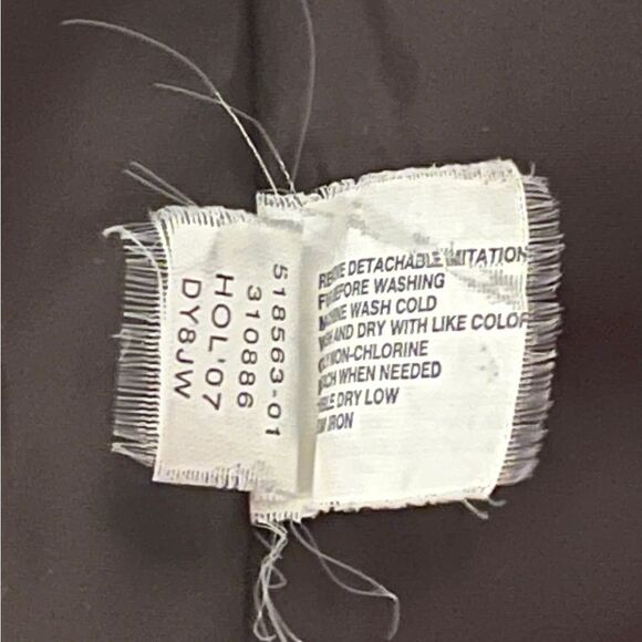 Gap Women's Brown Hooded Puffer Jacket Coat Faux Fur Trim Small EUC - Picture 7 of 7